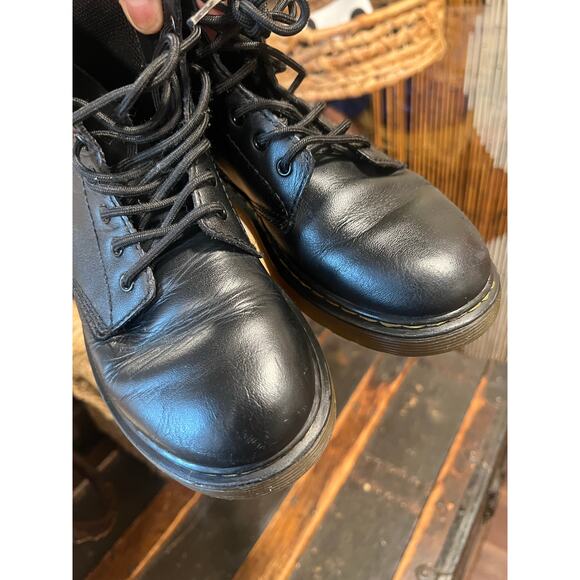 Dr. Martens 1460 Combat Boots Kids Black Size 3 - Picture 10 of 12